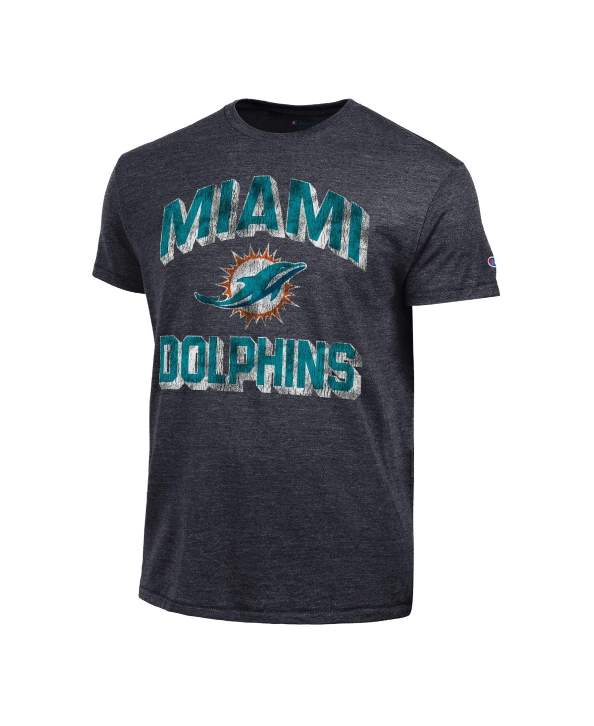 Champion Men's Ultimate Miami Dolphins Tri-Blend Distressed T-Shirt