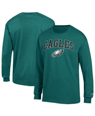 Men's Philadelphia Eagles Arch Over Logo Long-Sleeve Dropped-Shoulder T-Shirt
