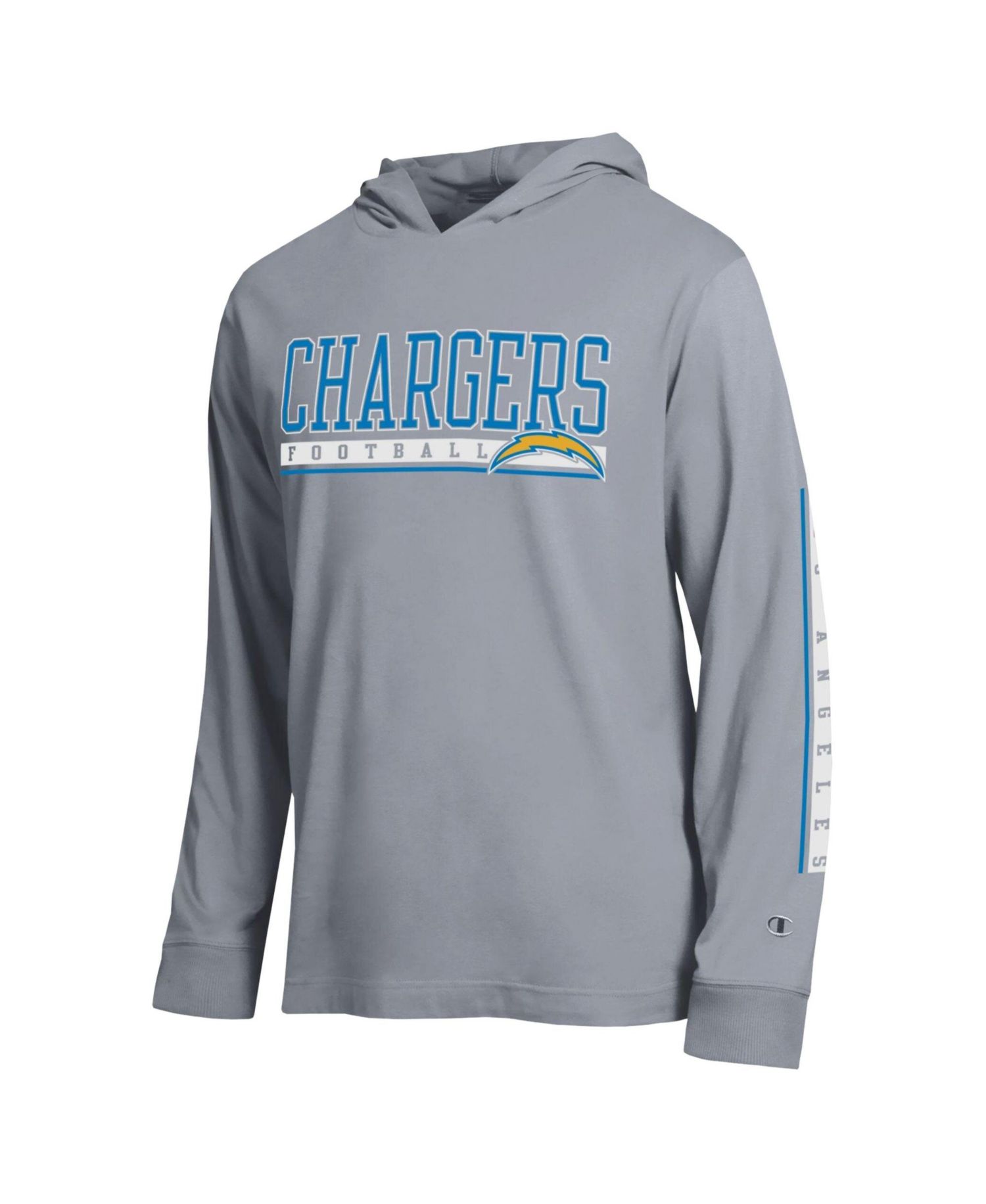 Men's Heather Gray Los Angeles Chargers All Star Hooded T-Shirt