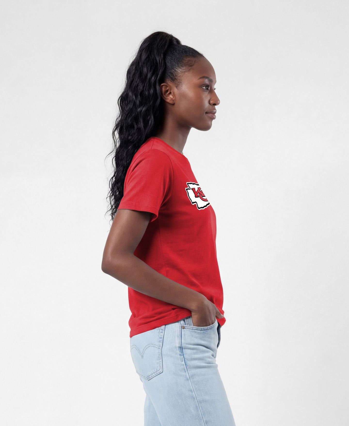 Женская футболка Champion Kansas City Chiefs Crewneck Short-Sleeve Cotton-Blend — фото 4