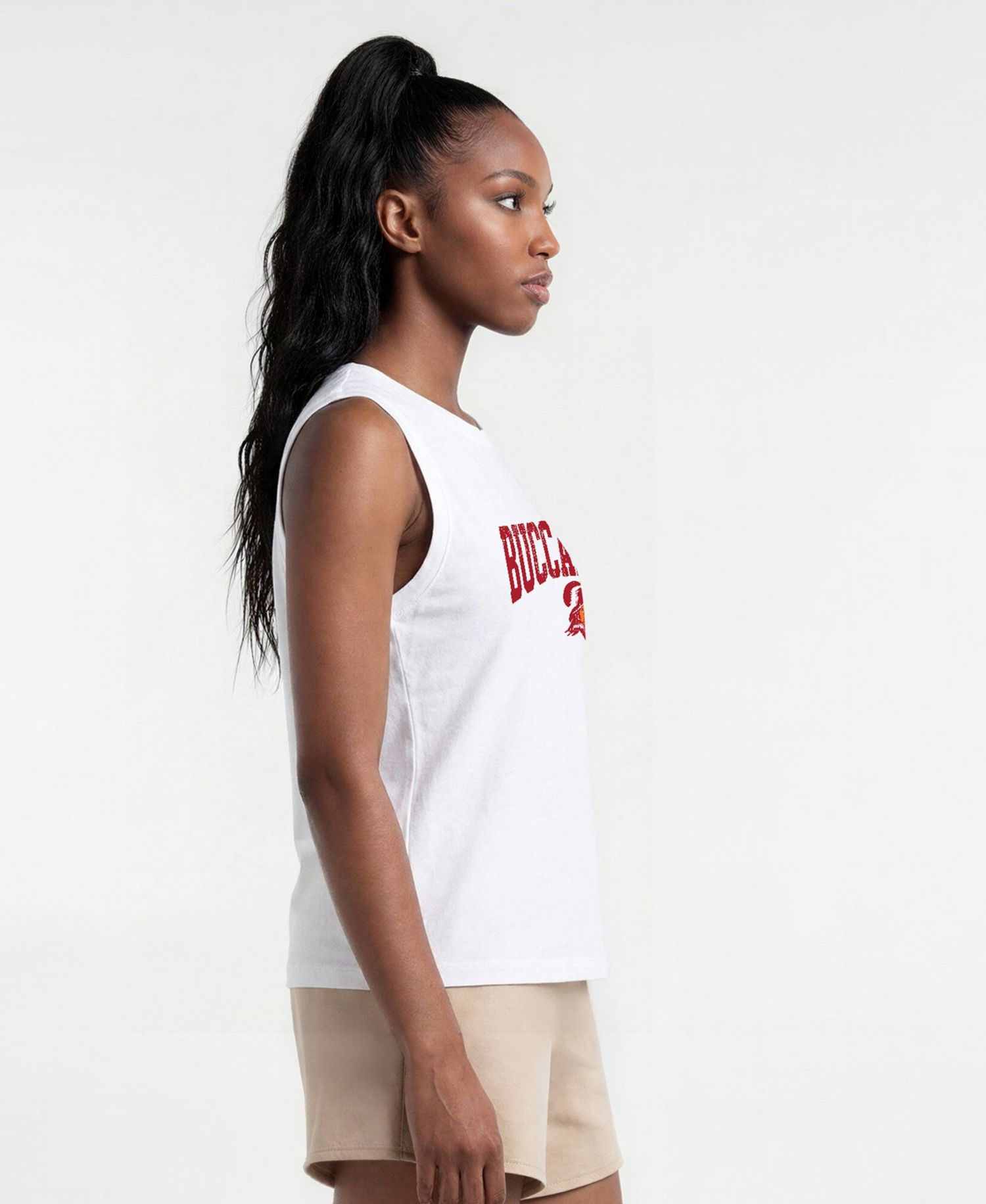 Women's Tampa Bay Buccaneers Distressed Muscle Tank Top