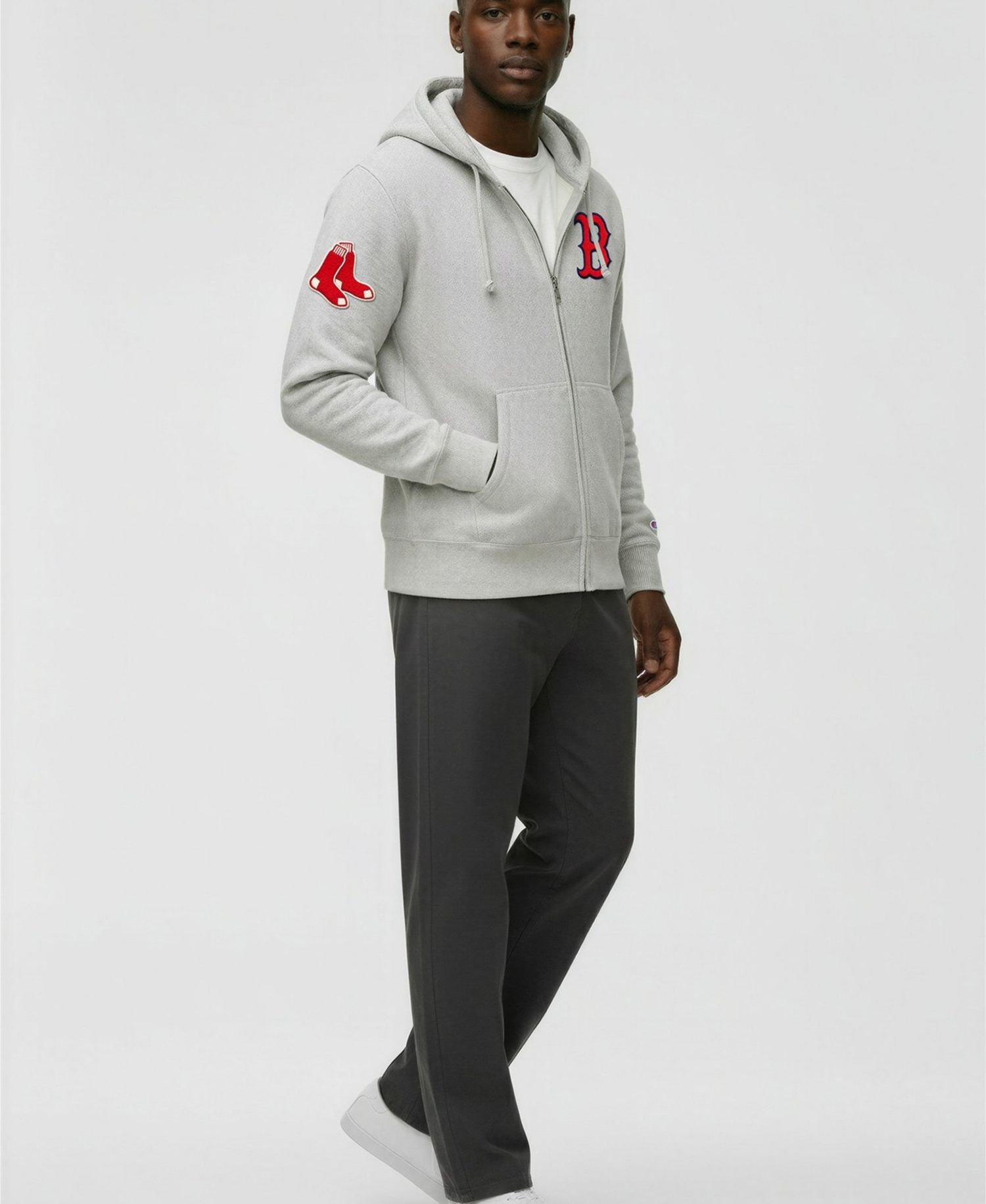 Men's Boston Red Sox Reverse Weave Chenille Full-Zip Hoodie