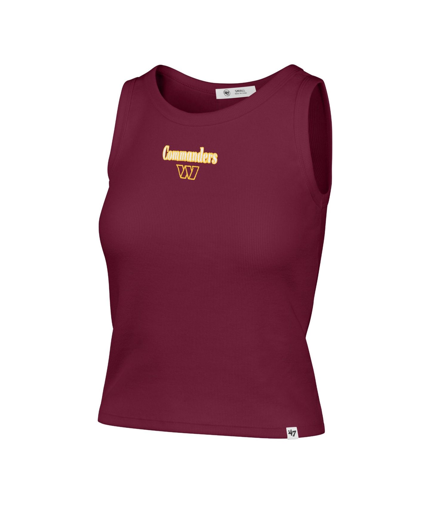 Женский топ '47 Brand Washington Commanders Ribbed Cropped Cotton-Blend — фото 3