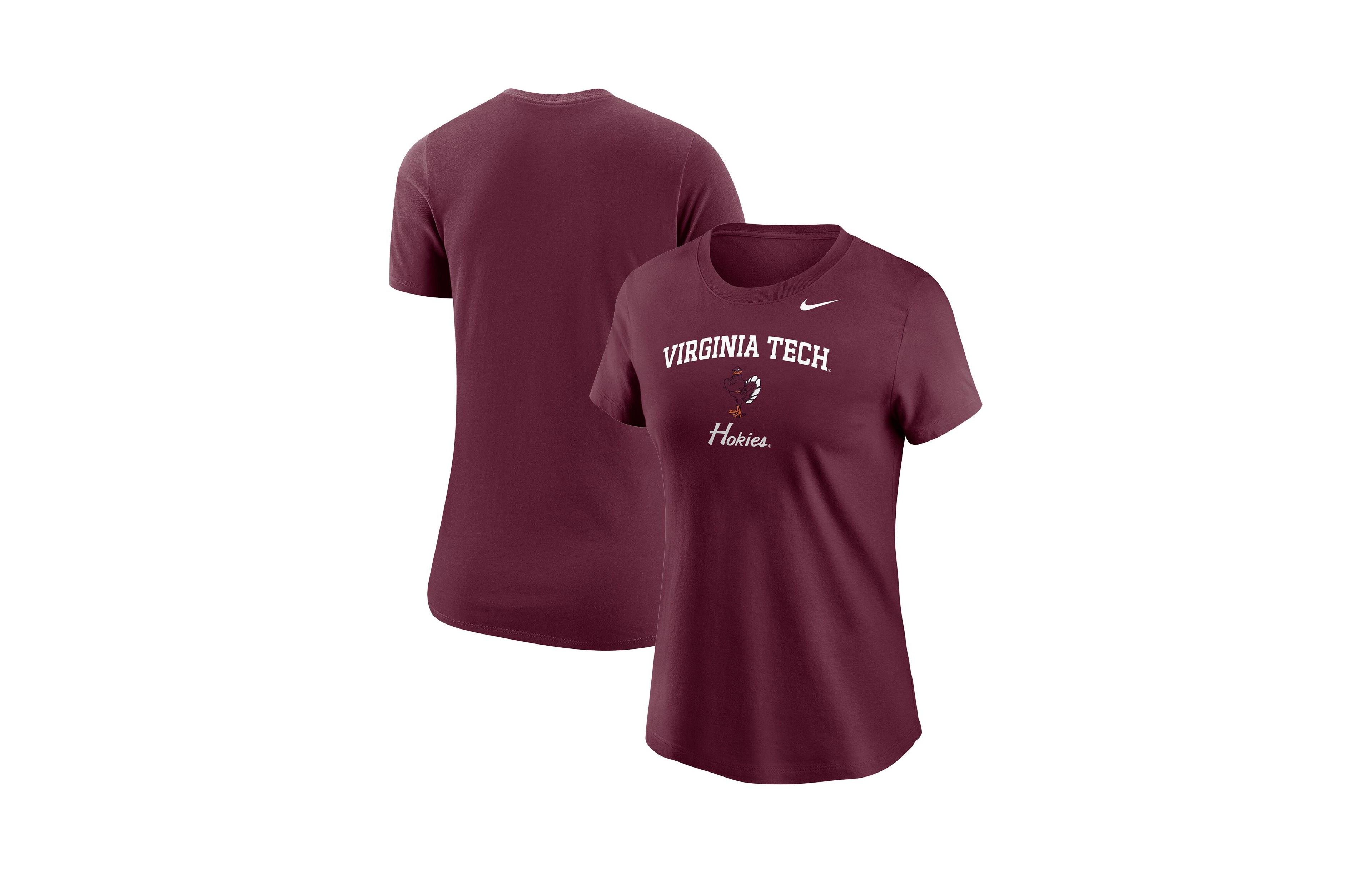 Nike Women's Virginia Tech Hokies Relaxed-Fit Combed Cotton T-Shirt