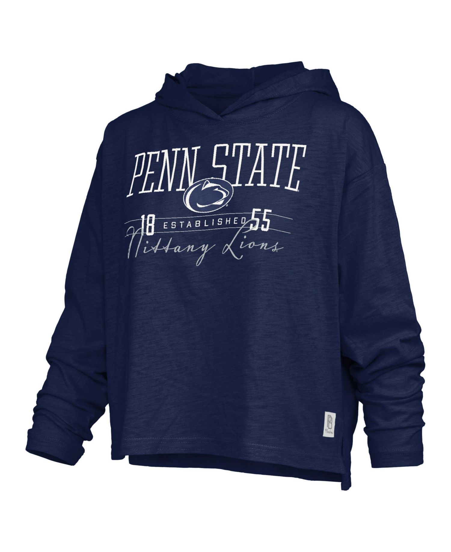 Women's Penn State Nittany Lions Castillo Hooded Slub Oversized Long-Sleeve T-Shirt