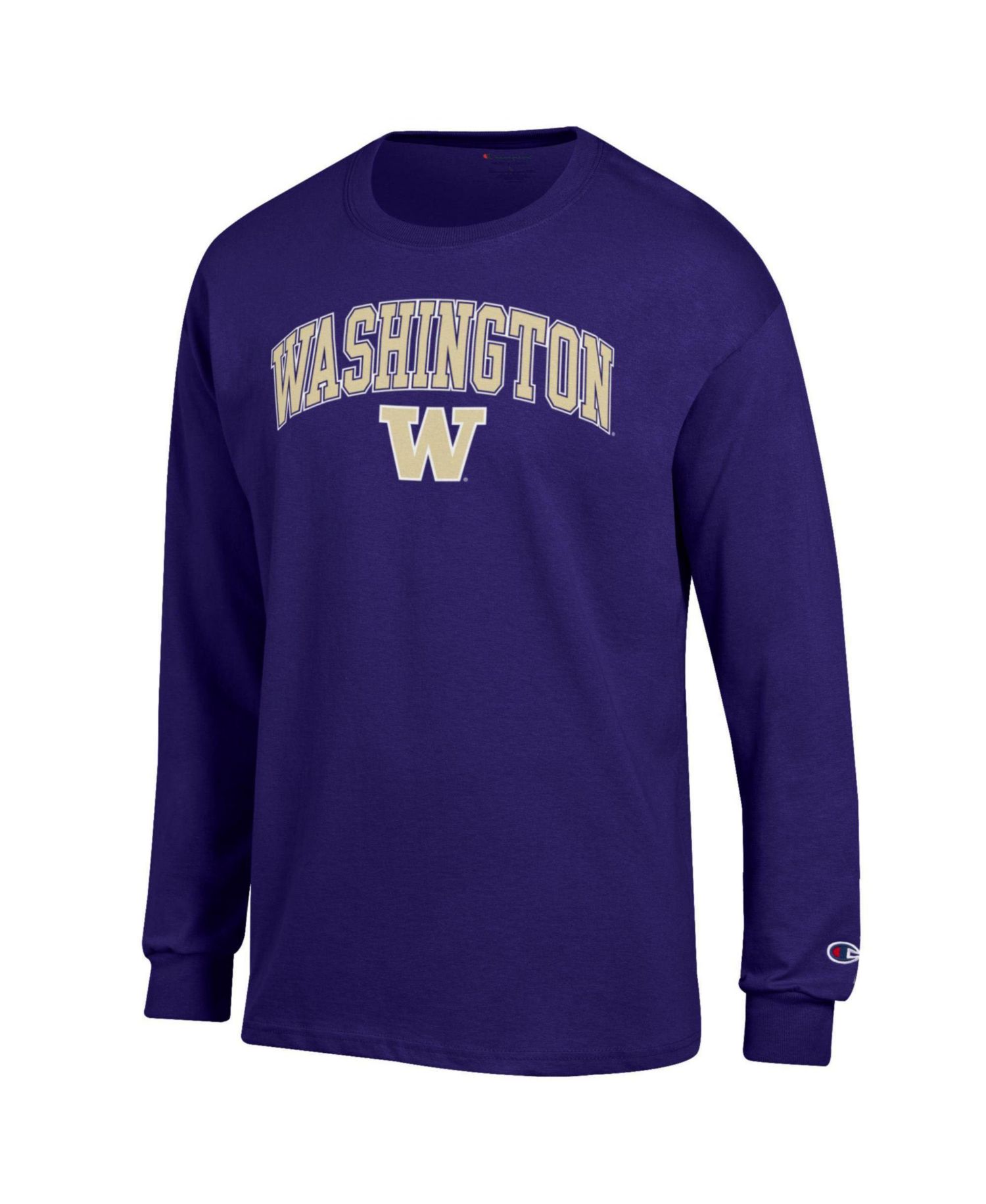 Men's Purple Washington Huskies Arch Over Logo Long Sleeve T-Shirt