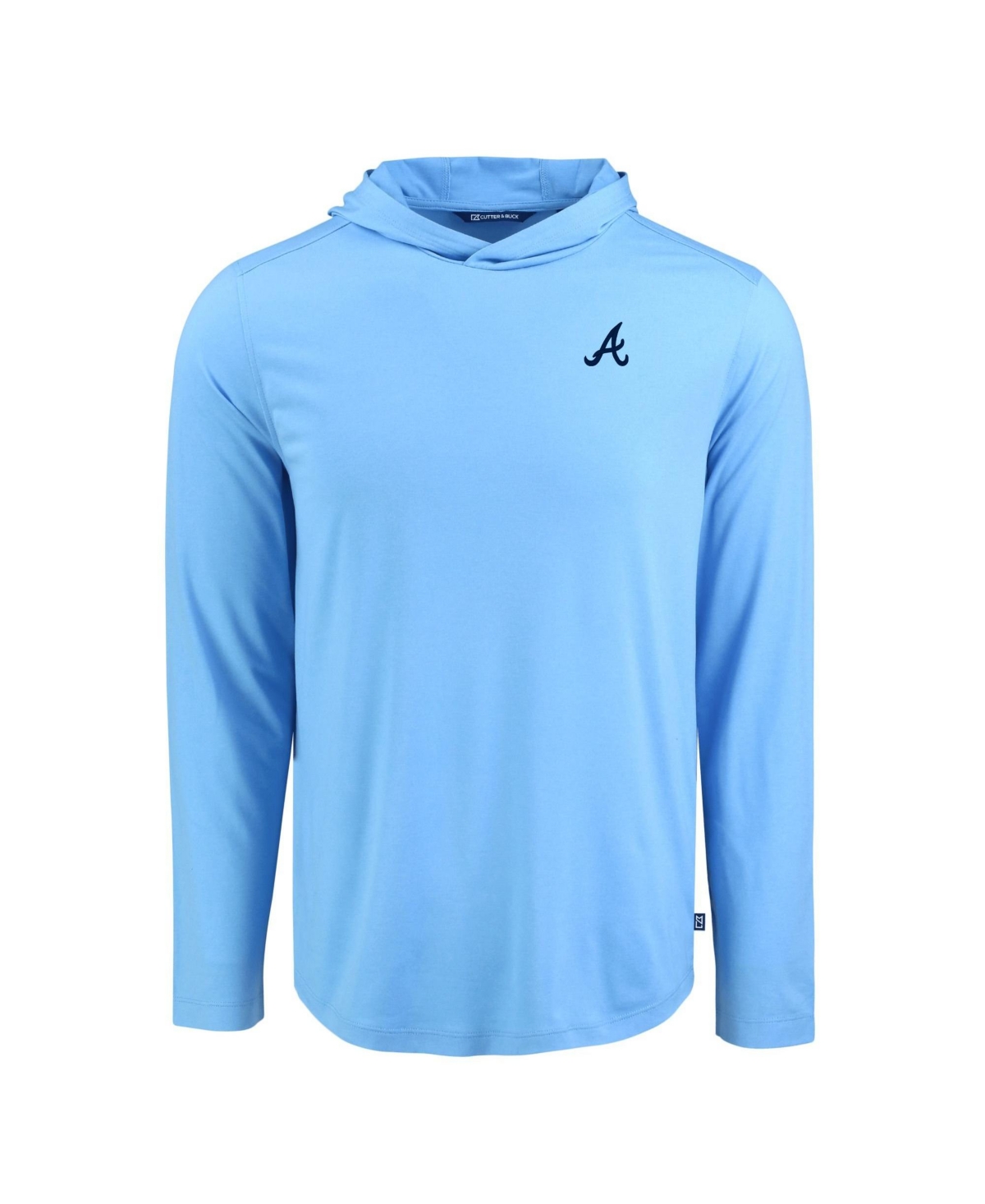 Cutter & Buck Men's Powder Blue Atlanta Braves Coastline Epic Comfort Eco Hoodie Long Sleeve T-Shirt