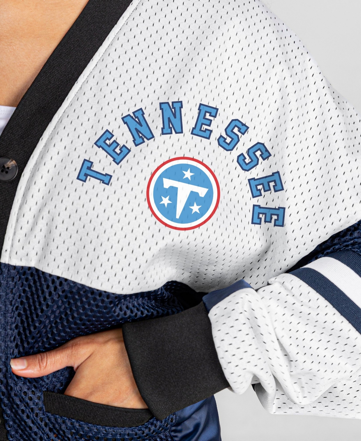 Gameday Couture Women's Tennessee Titans Mvp Era Oversized V-Neck Button-Down Cardigan