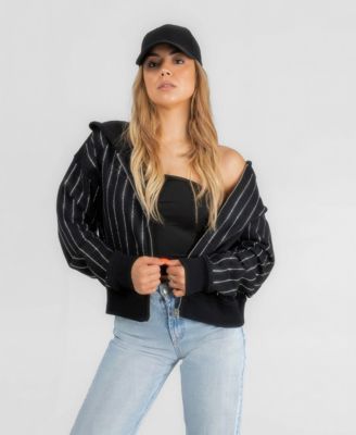 Women's Green Bay Packers Eyes on the Prize Mid-Crop Full-Zip Hoodie