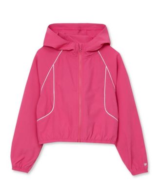 Girls Active Long Sleeve Hooded Track Jacket