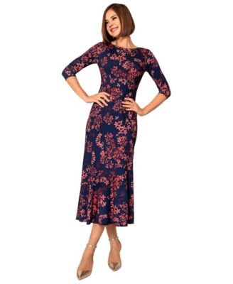 Women's Asymmetric Bias Cut Midi Dress