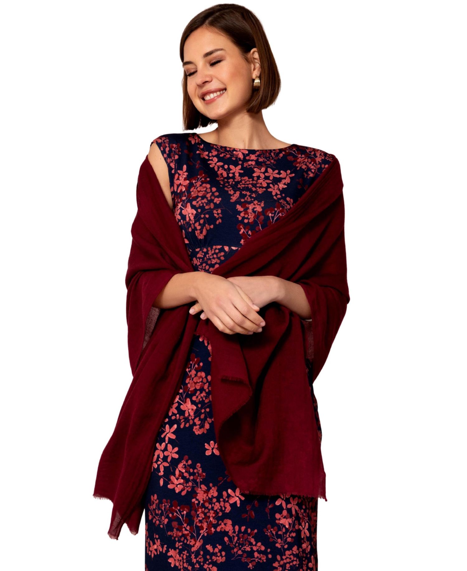 Women's Pippa Floral Midi Boat Neck Dress