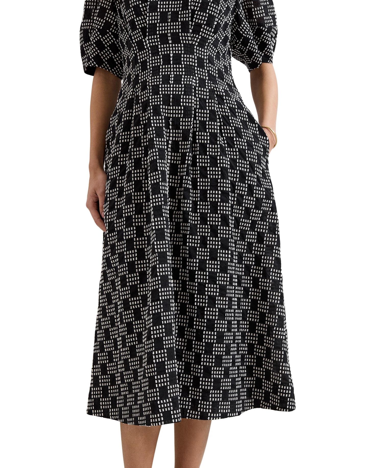 Women's Yasmine V-Neck Short-Sleeve Midi Dress