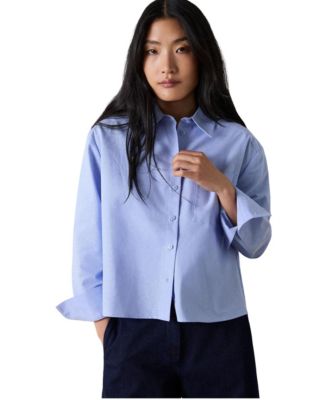 Women's Boxy Oxford Cotton Shirt