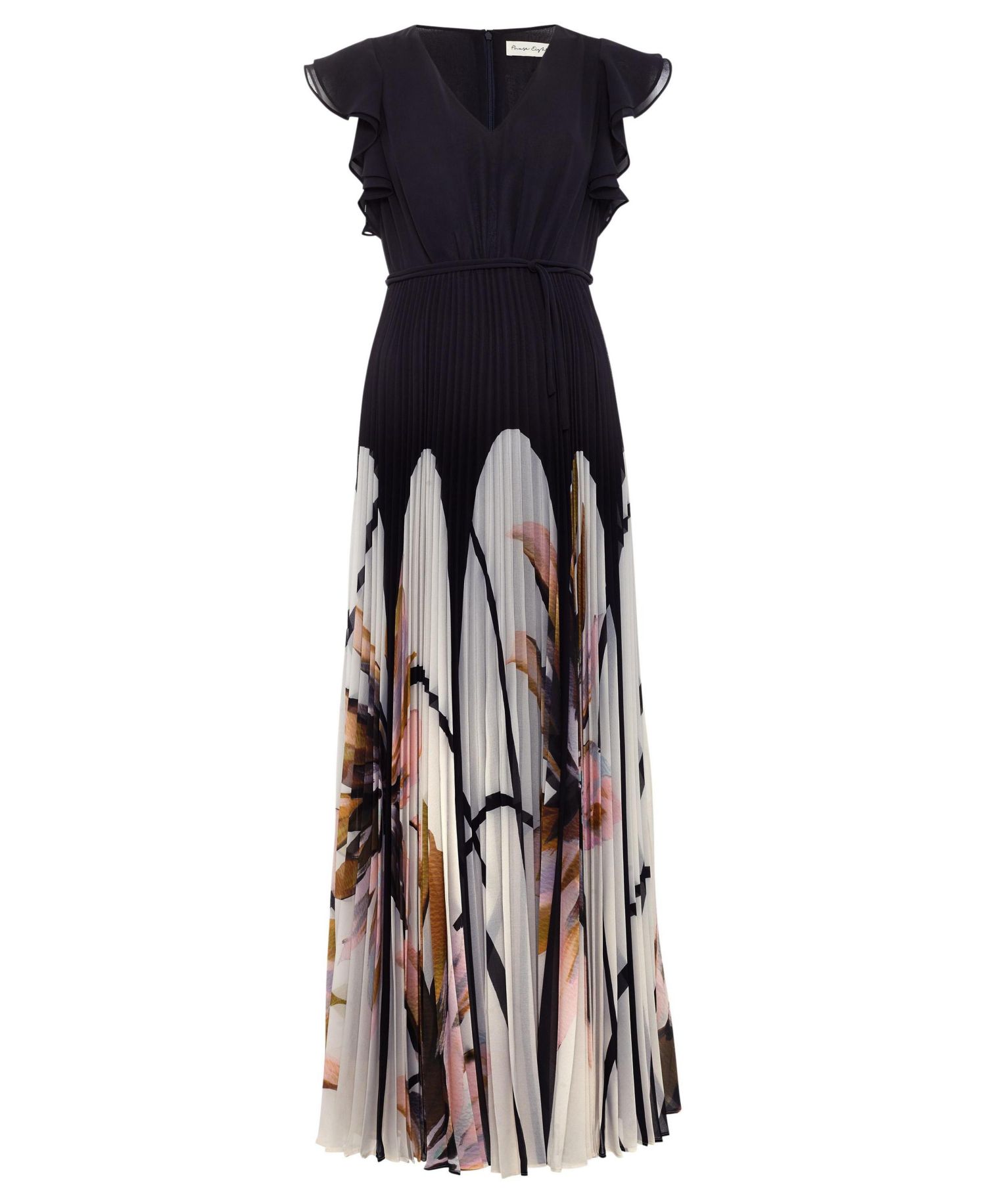Women's Uma Floral-Print Pleated V-Neck Maxi Dress