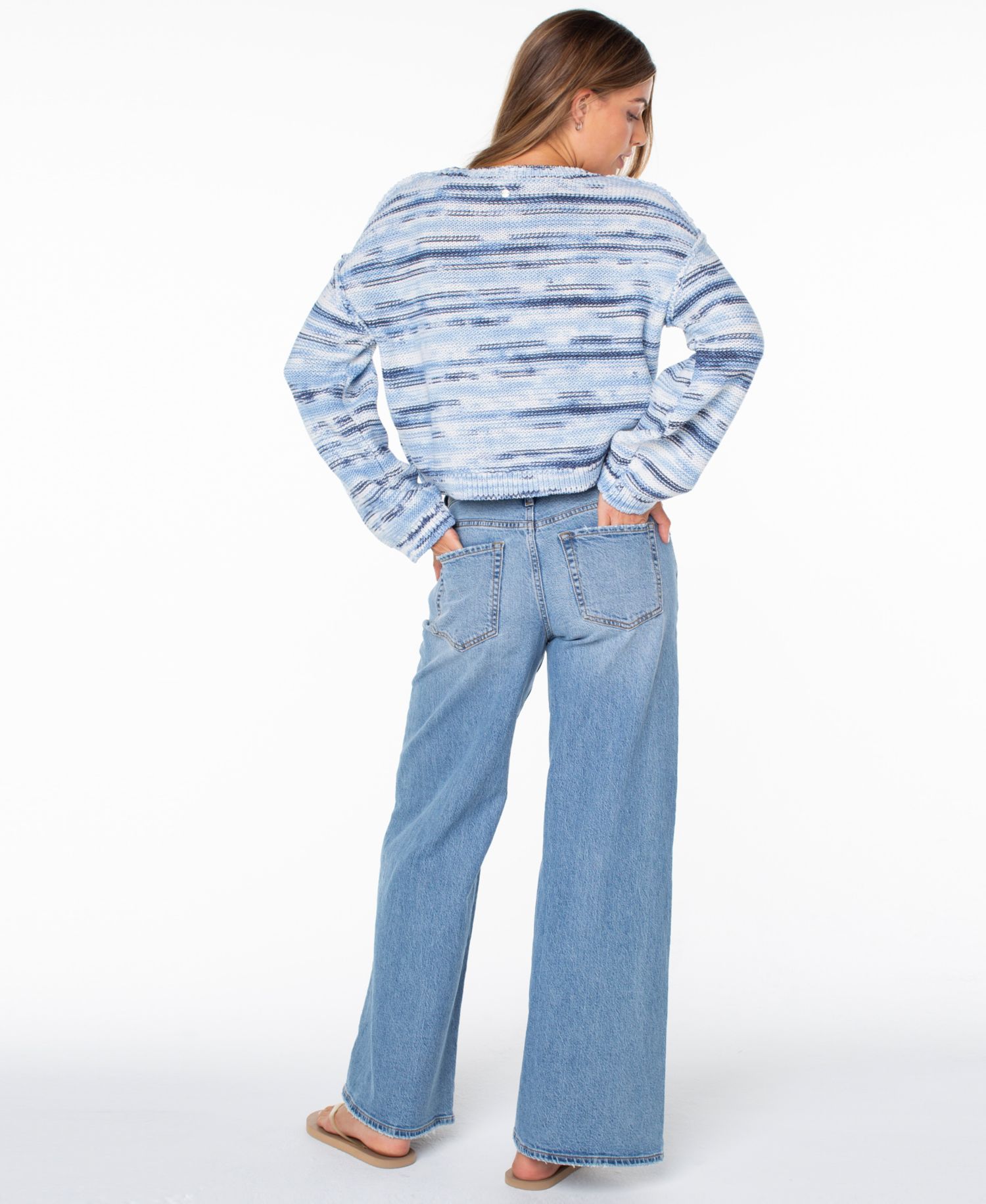 Women's Swell Season Striped Cropped Sweater