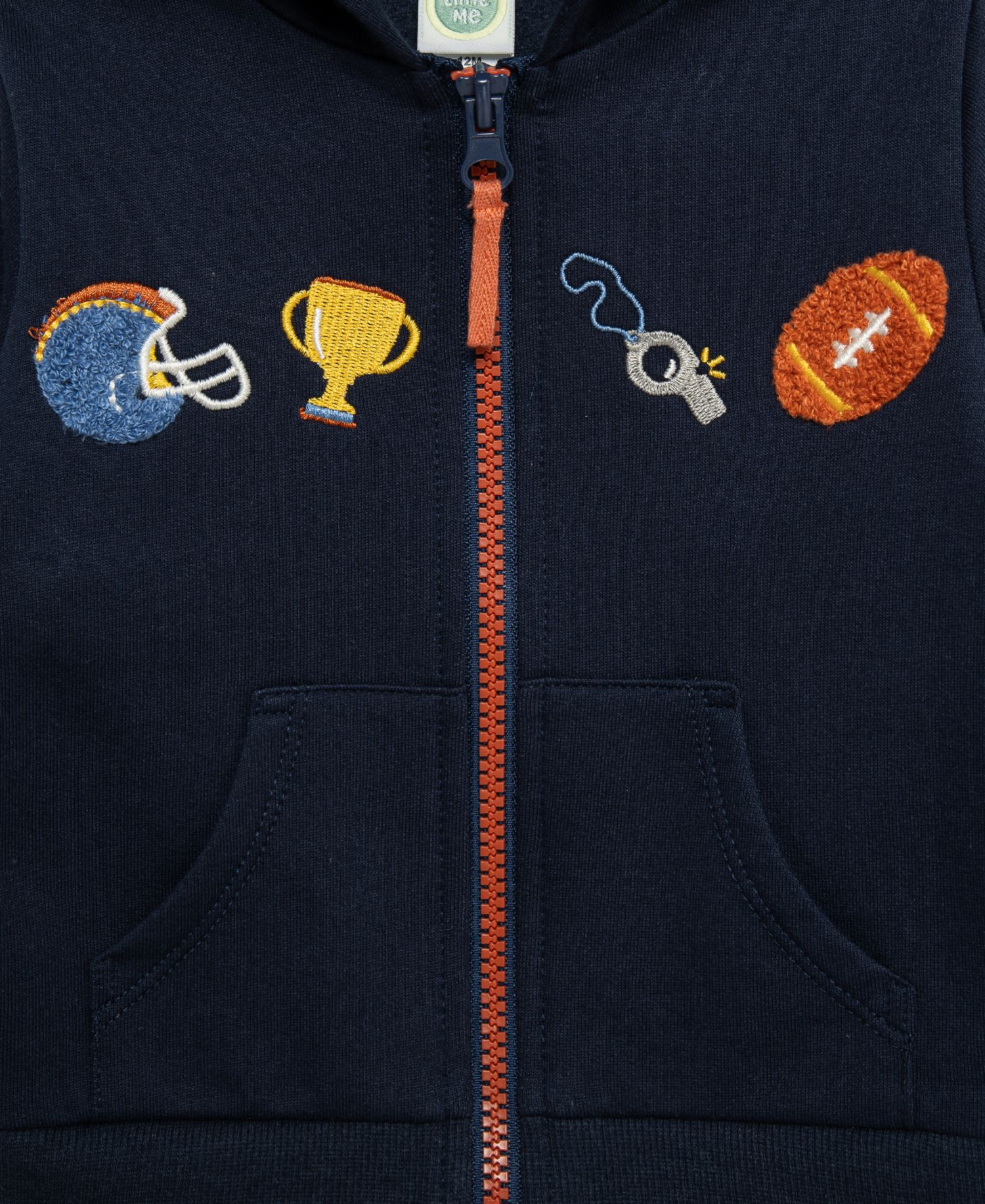 Baby Boys' Football Embroidered Hoodie and Joggers 2-Piece Set