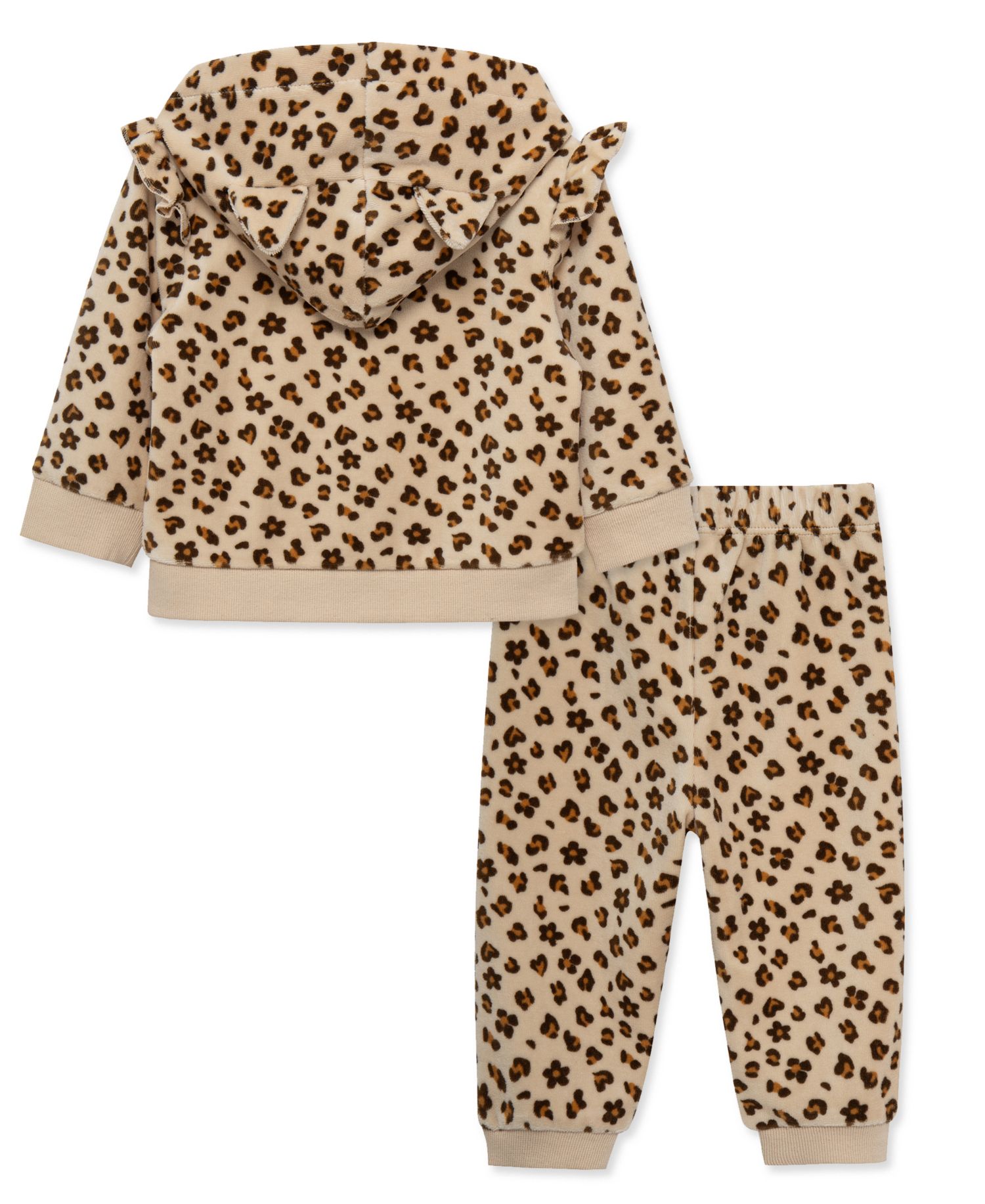 Baby Girls' Leopard Print Hoodie and Joggers, 2-Piece Set