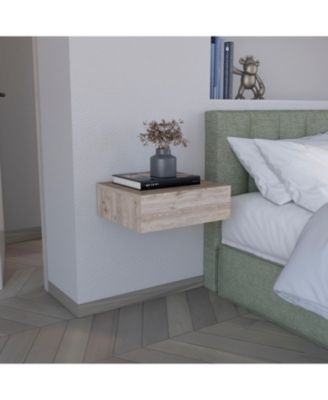 Wall-Mounted Floating Nightstand with Drawer