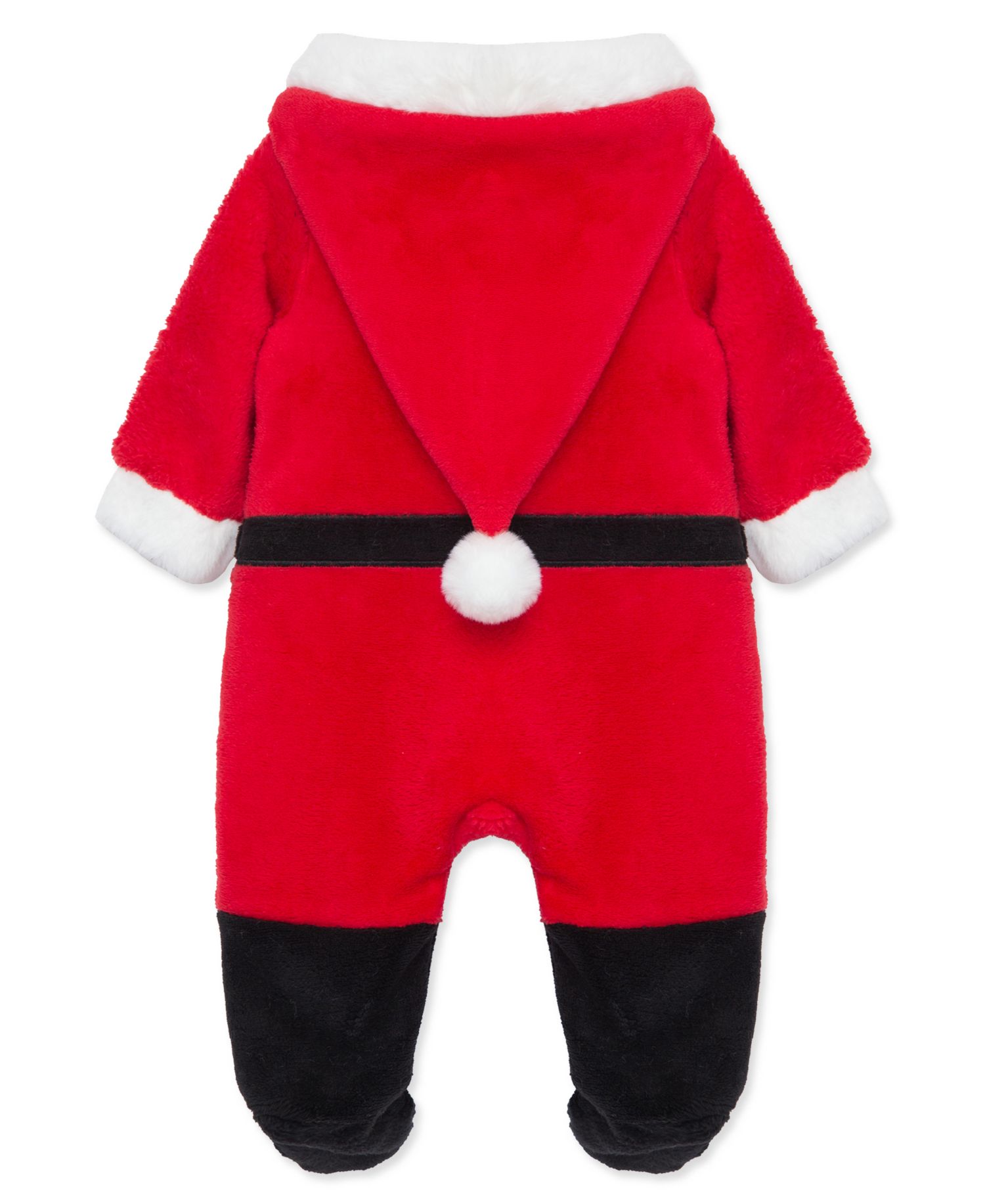 Baby Boy' Santa Minky Velour Footed Coveralls