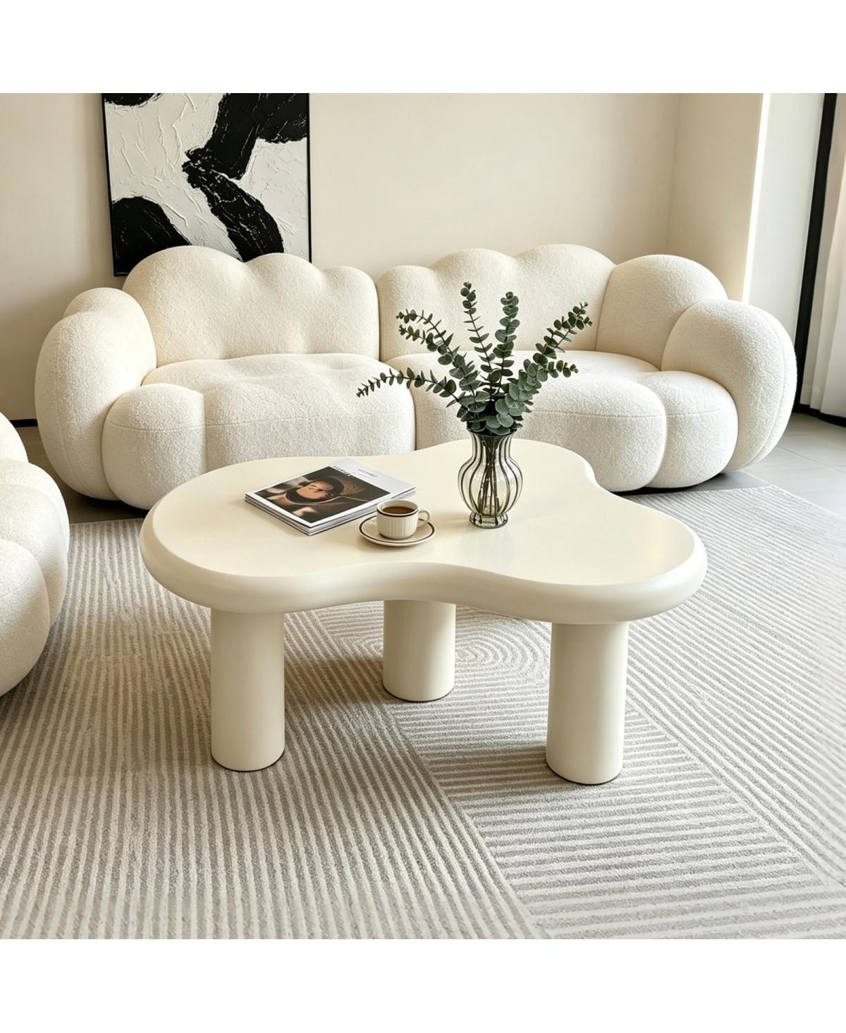 Streamdale Furniture Modern Cloud Coffee Table with 3 Legs