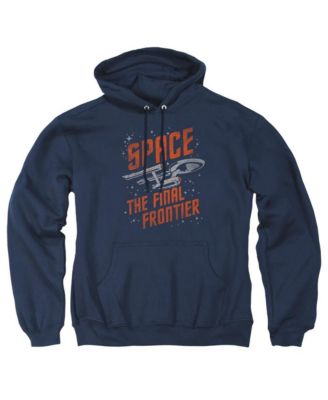 Men's Space Travel Graphic Kangaroo-Pocket Pullover Hoodie