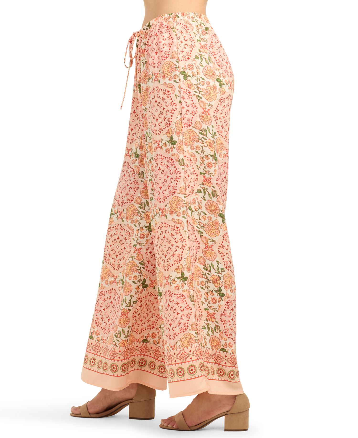 Juniors' Wide-Leg Pull-On Pants