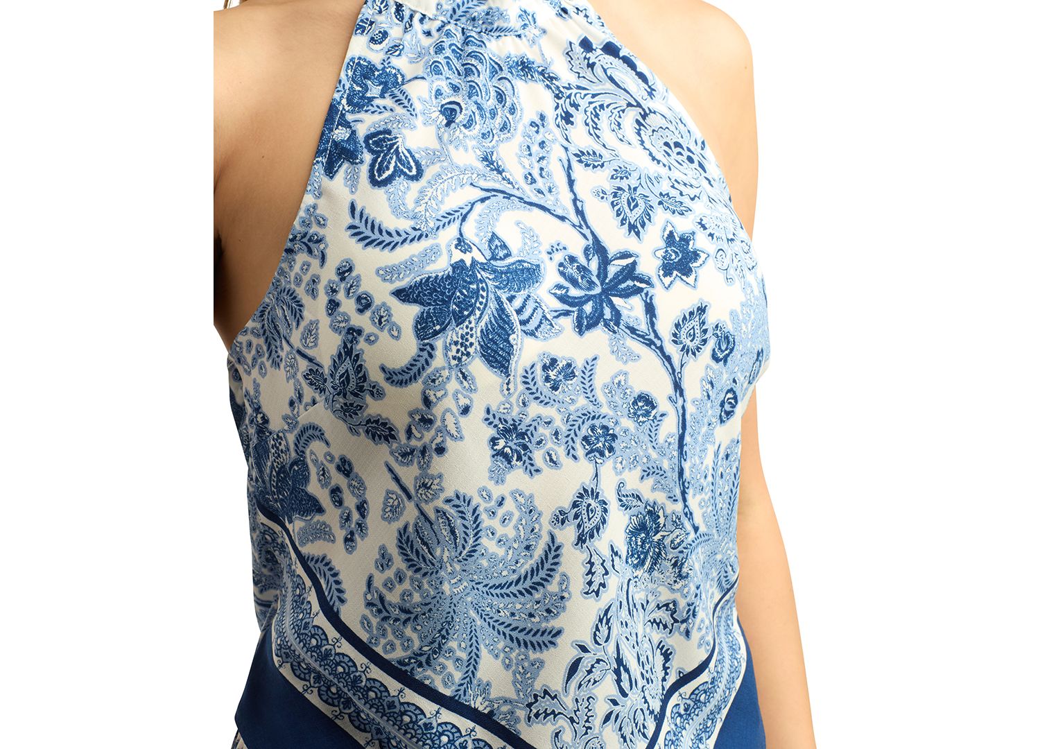 Juniors' Halter Printed Sleeveless Tank Top