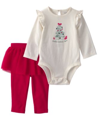 Baby Girls' Santa's Littlest Love Bodysuit and Tutu Pants, 2-Piece Set 