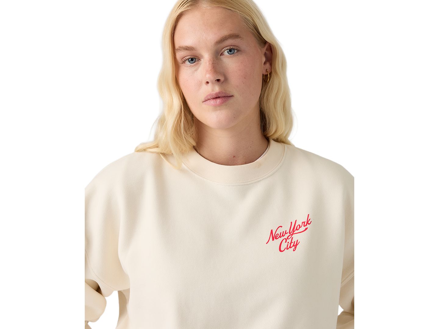 Женский свитшот Levi's Vintage Boxy Graphic, цвет: Crew Nyc Big Apple Egret — фото 2