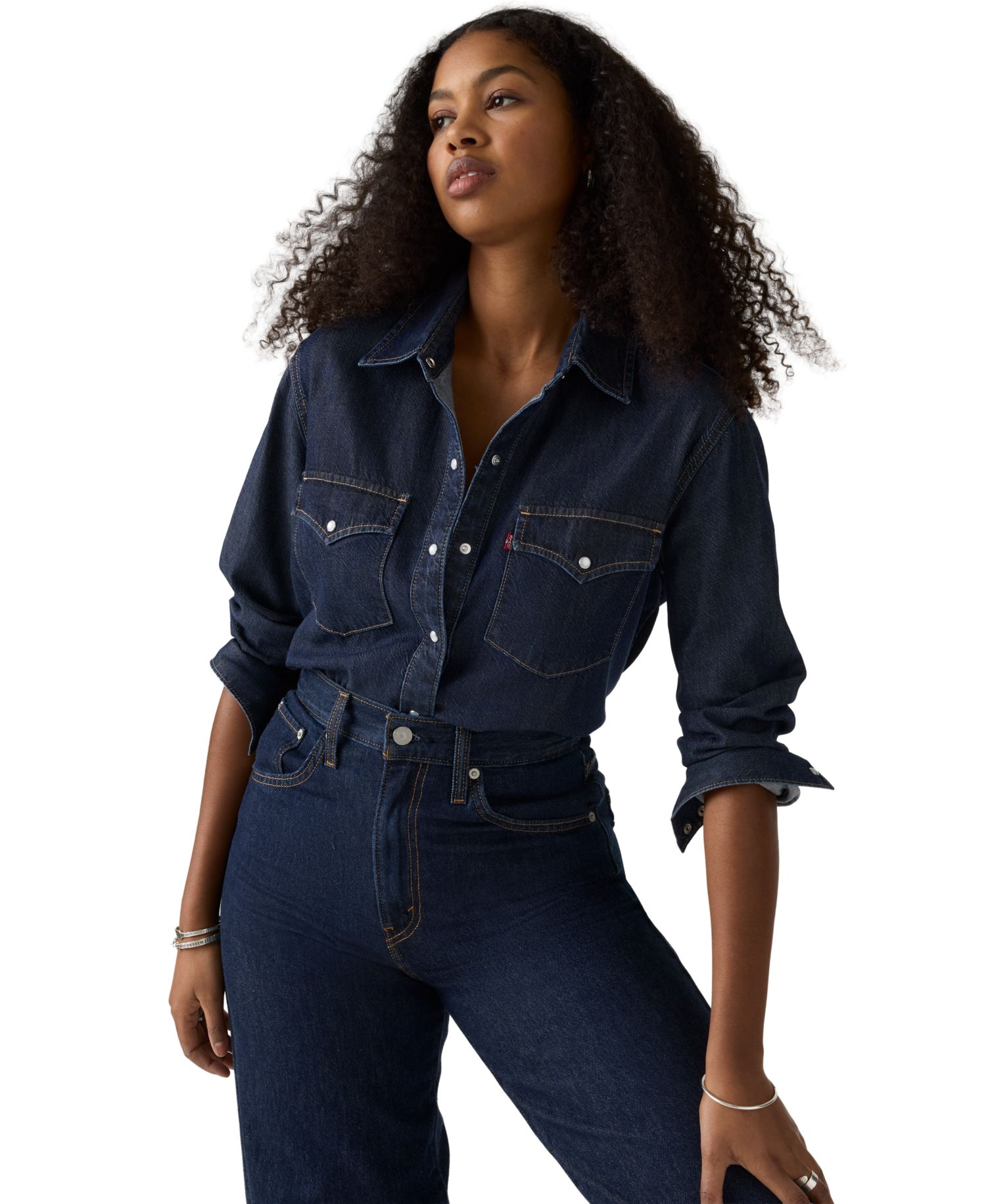Women's Evans Relaxed Western Long-Sleeve Denim Shirt