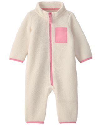 Baby Girls' Color-Block Fleece Jumpsuit 