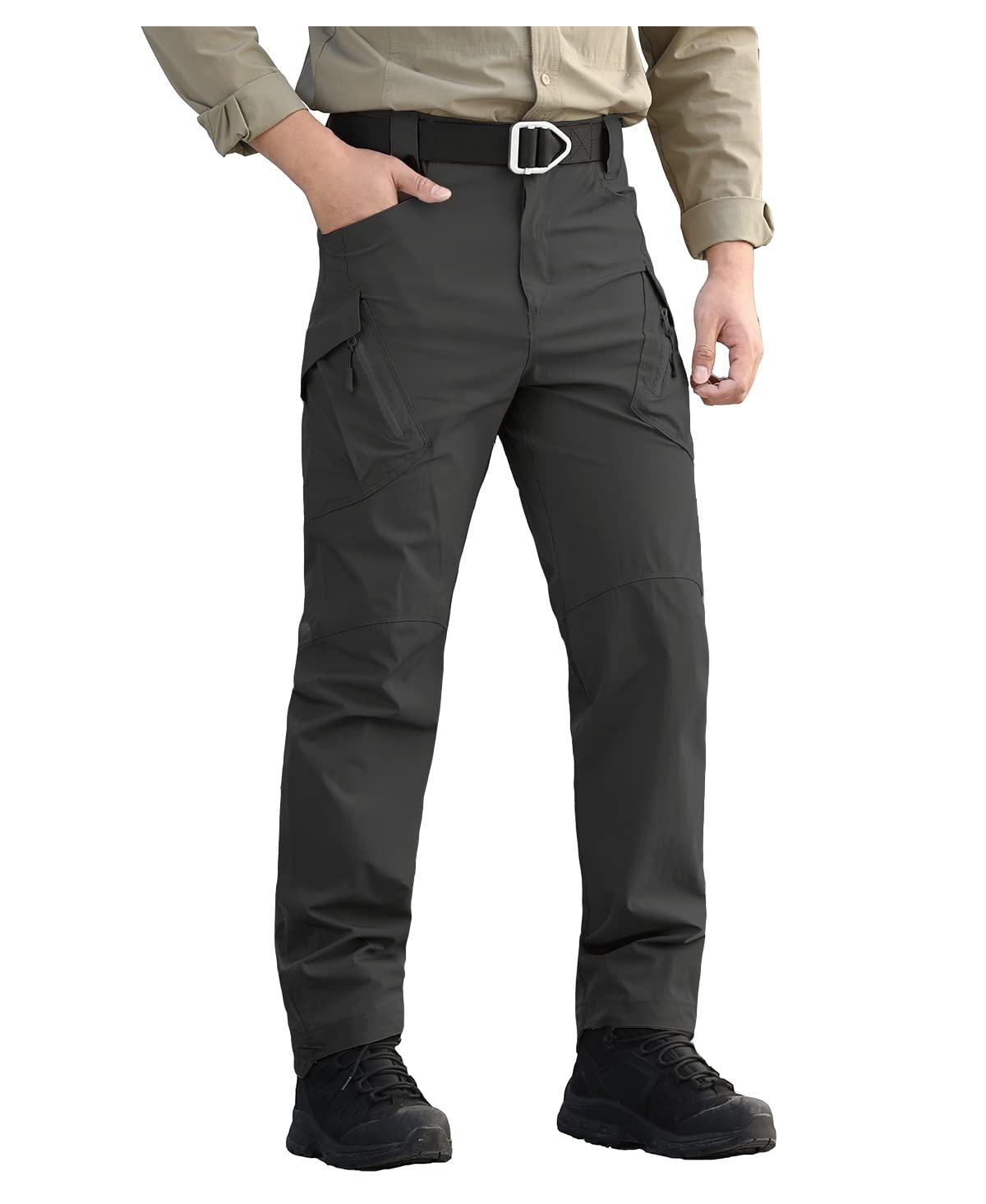 Piscifun Men's Quick Dry Hiking Cargo Pants 4 Way Stretch Water Resistant Pockets