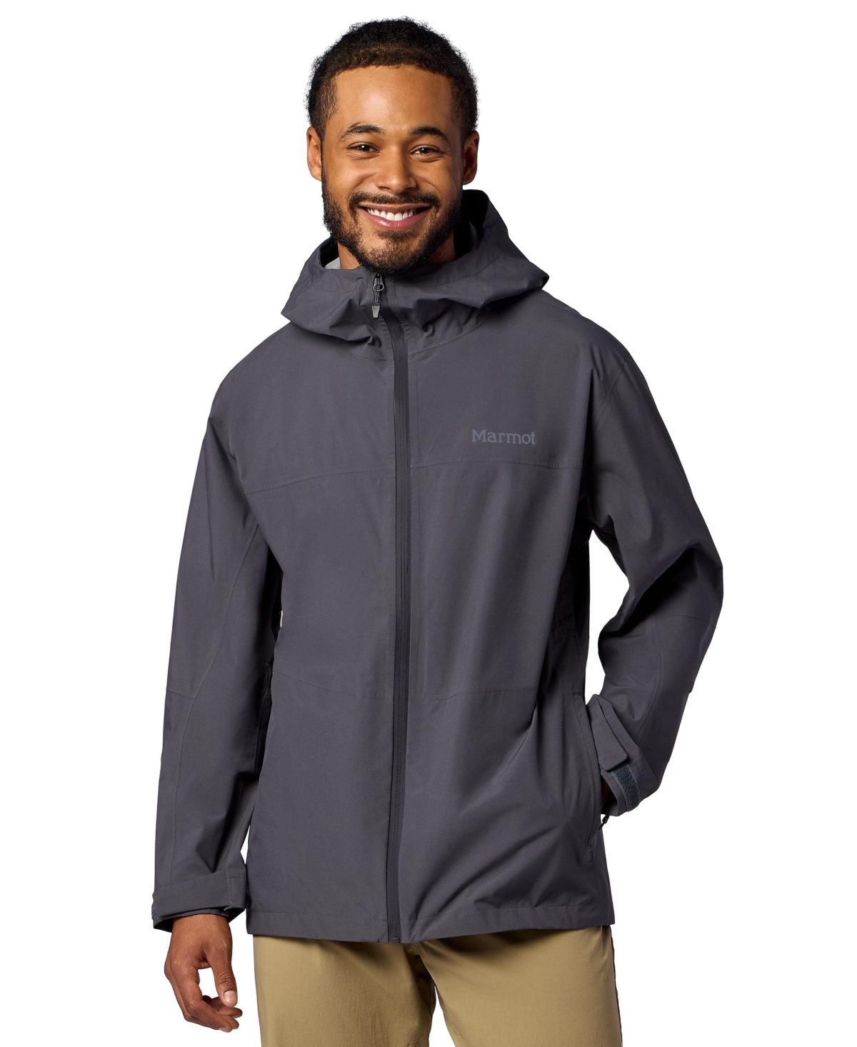Marmot Men's Precip Evo Flex Hooded Rain Jacket In Dark Steel