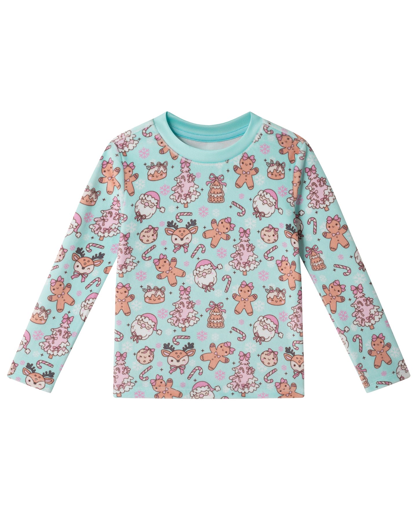 Детские пижамы Andy & Evan Toddler Girls' 2T-4T Ballet and Bows Print Pajama, 2-Piece Set, цвет: Аквамариновый — фото 3