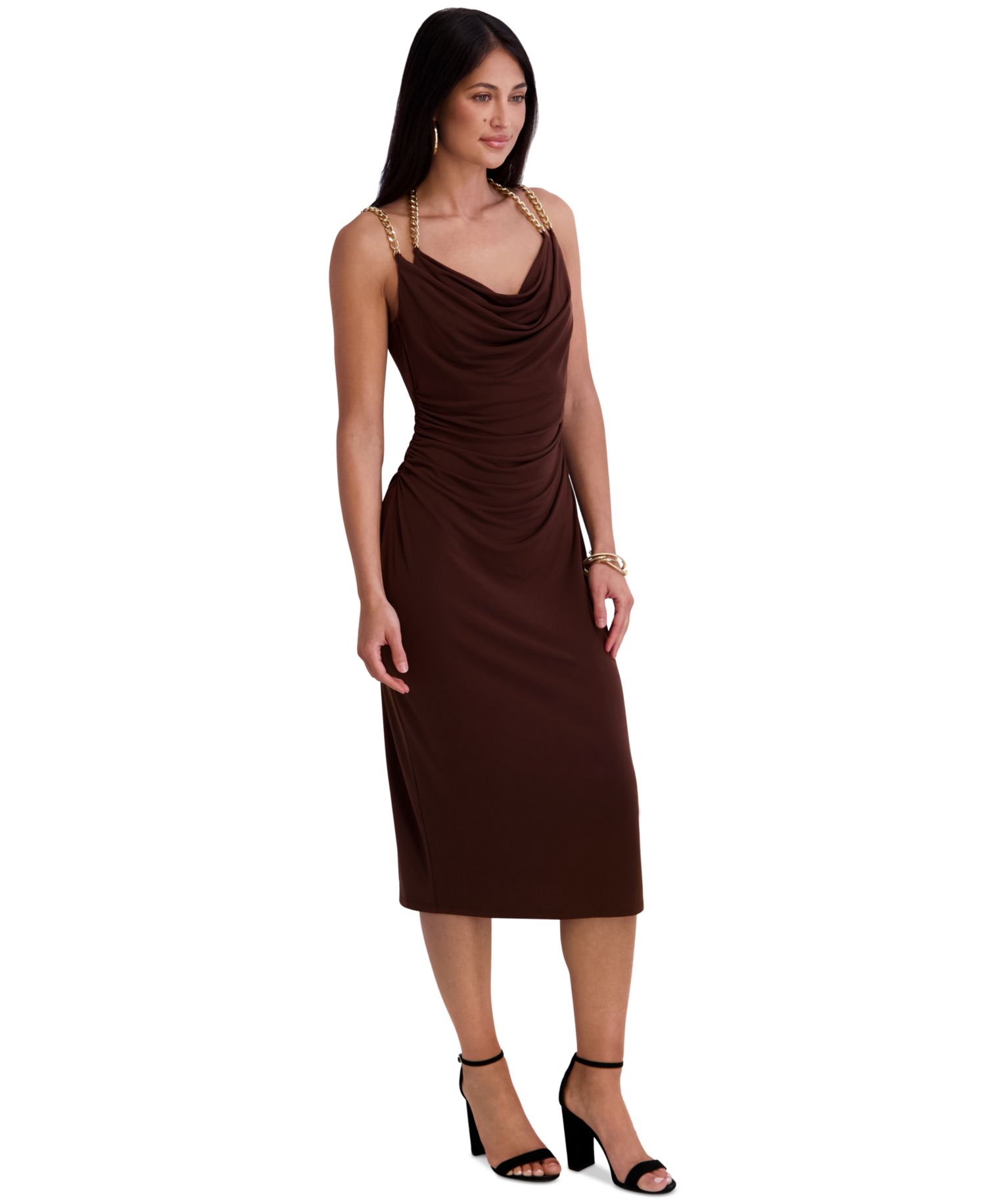 Women's Jersey Midi Cowl Neck Dress