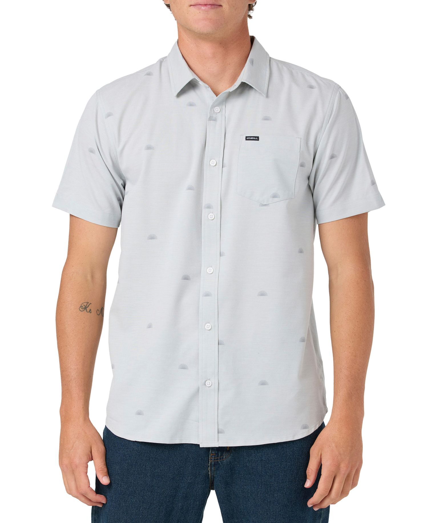 Men's Button-Up Collared Print Shirt