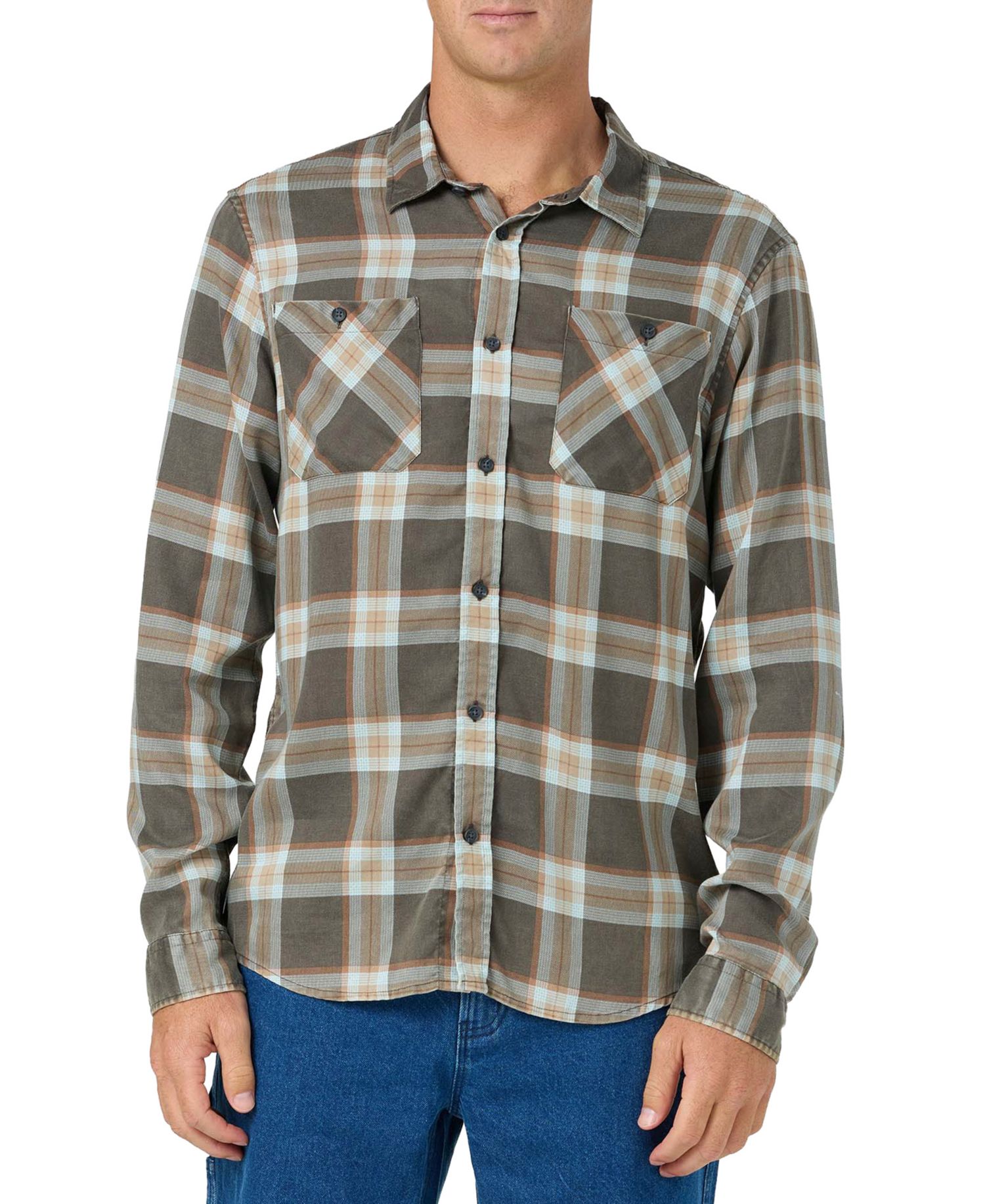 Men's Print Long-Sleeve Flannel Shirt