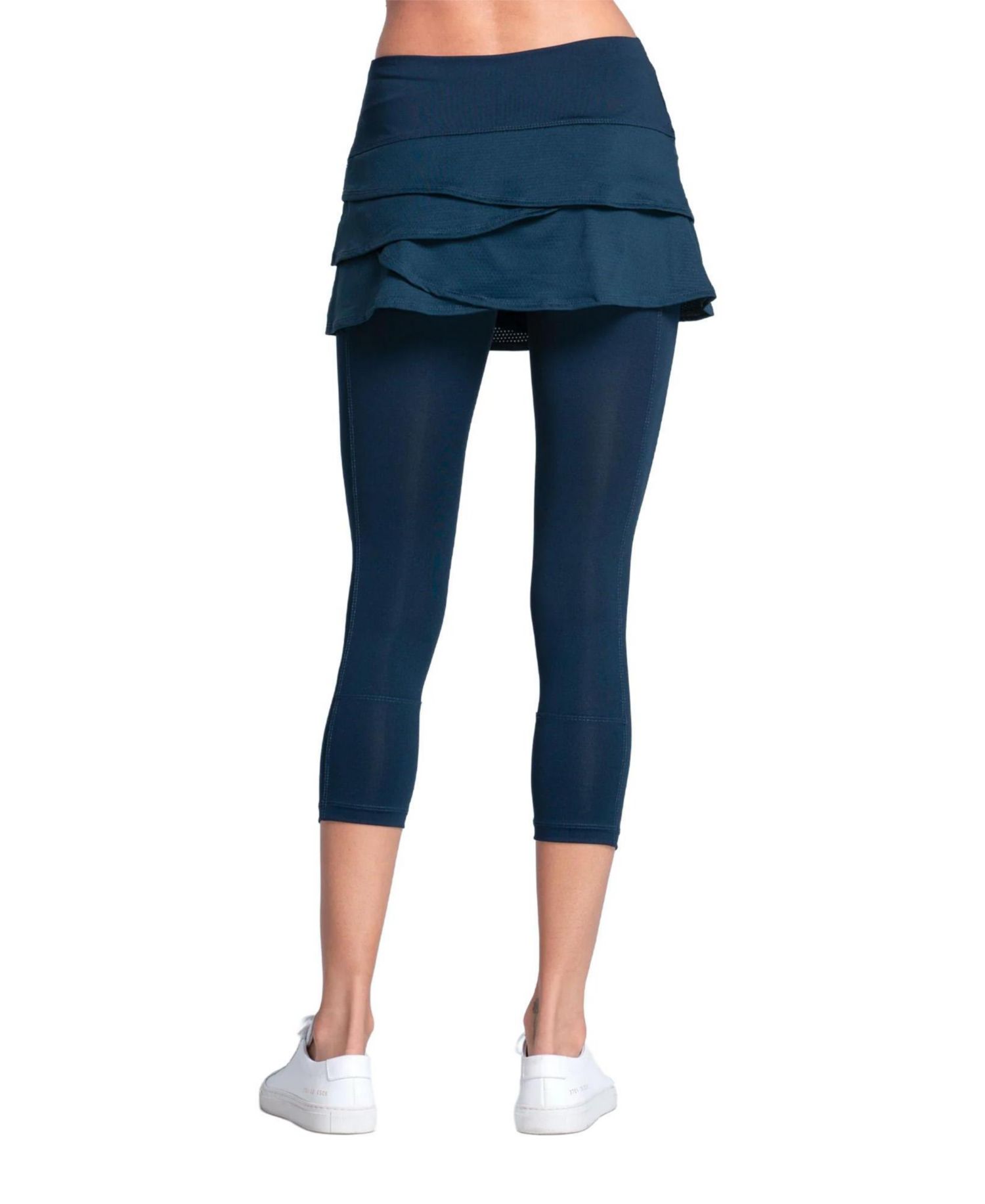 Women's High-Waisted Scallop Capris Skirt