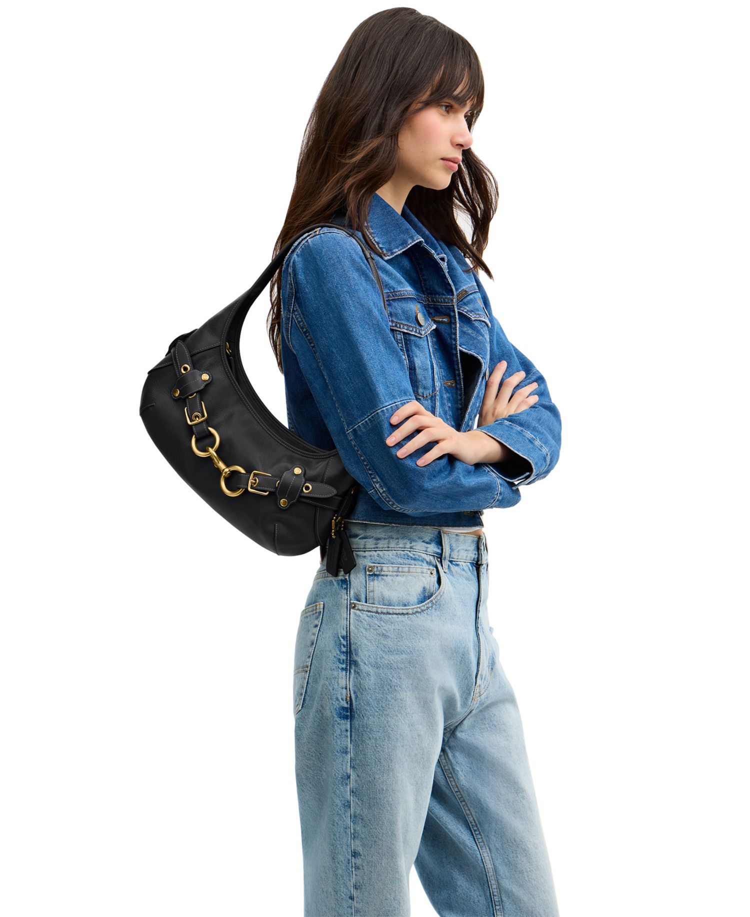 Belted Ergo Small Leather Shoulder Handbag 26