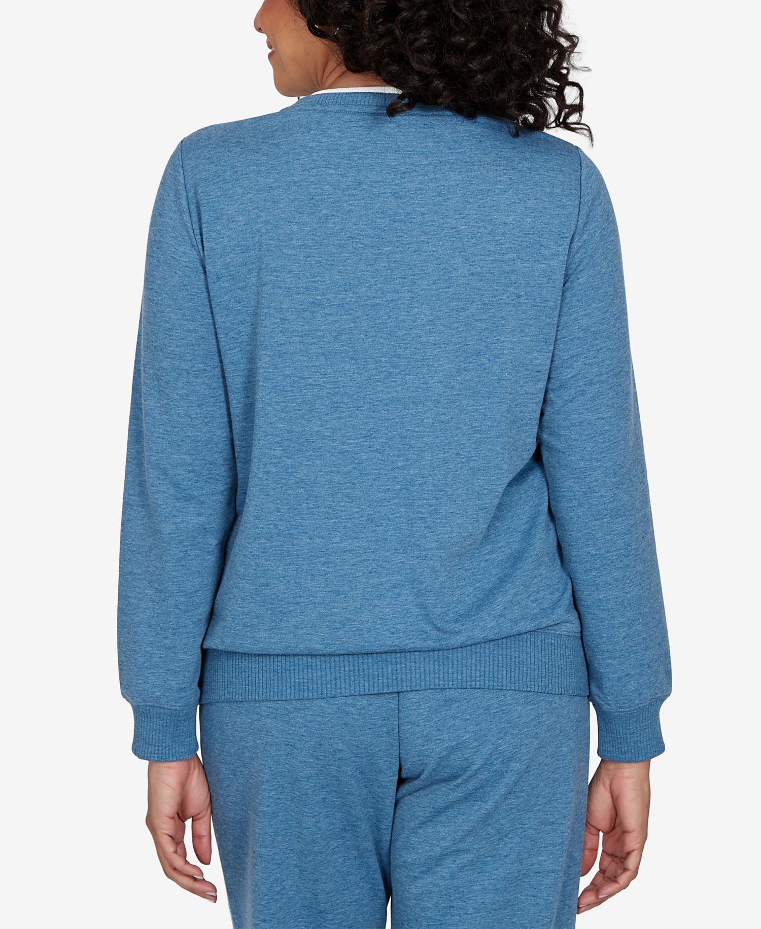 Petite Embroidered Long-Sleeve Pullover