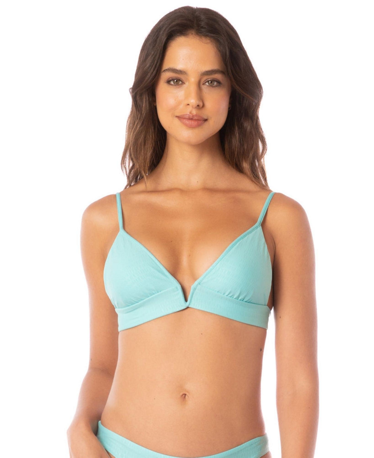 Maaji Women's Sea Turquoise Paradiso Eyelet Bikini Top