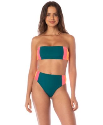 Women's Verdant Breeze Nomad Strapless Bandeau Reversible Bikini Top