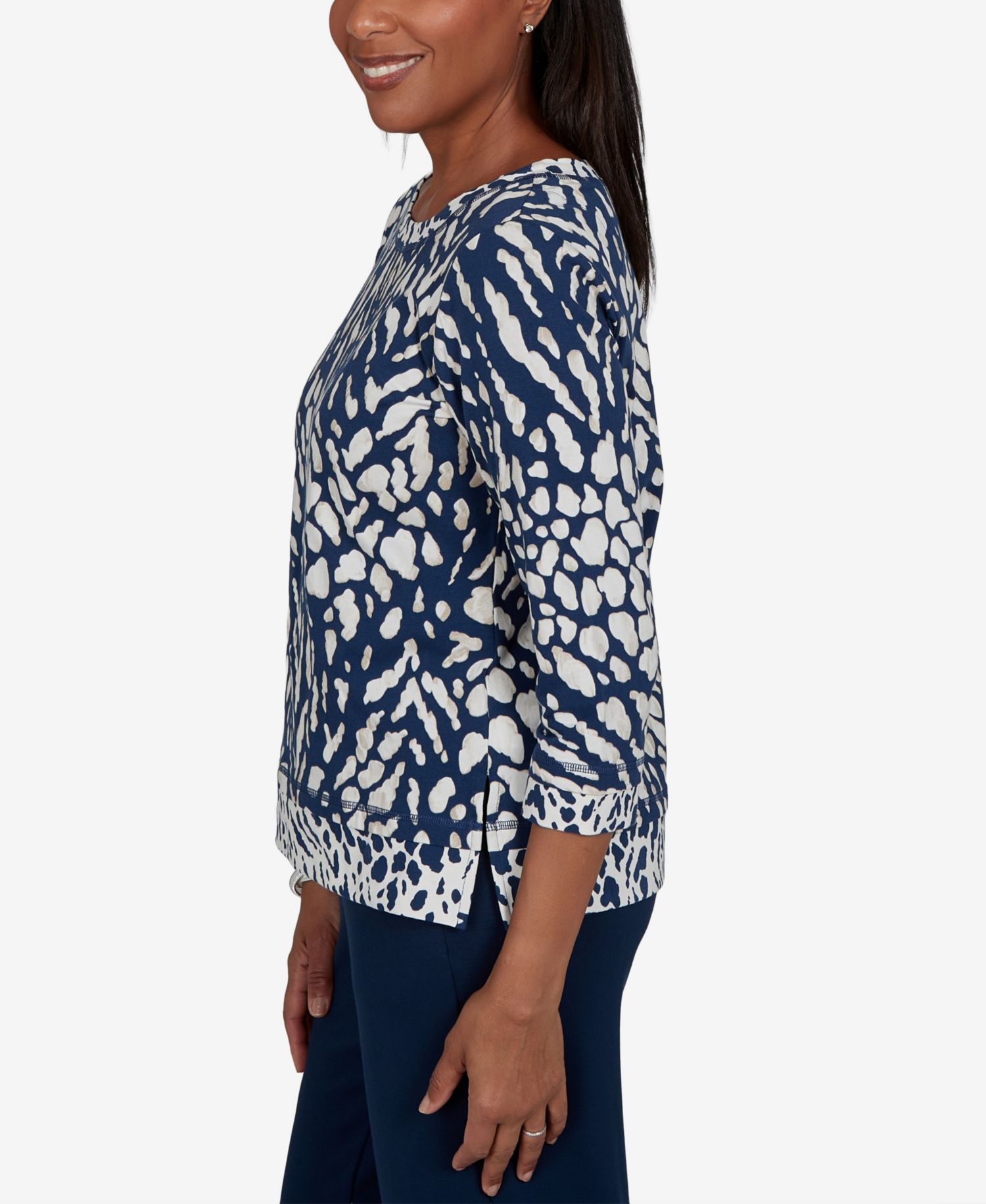 Women's Print 3/4-Sleeve T-Shirt