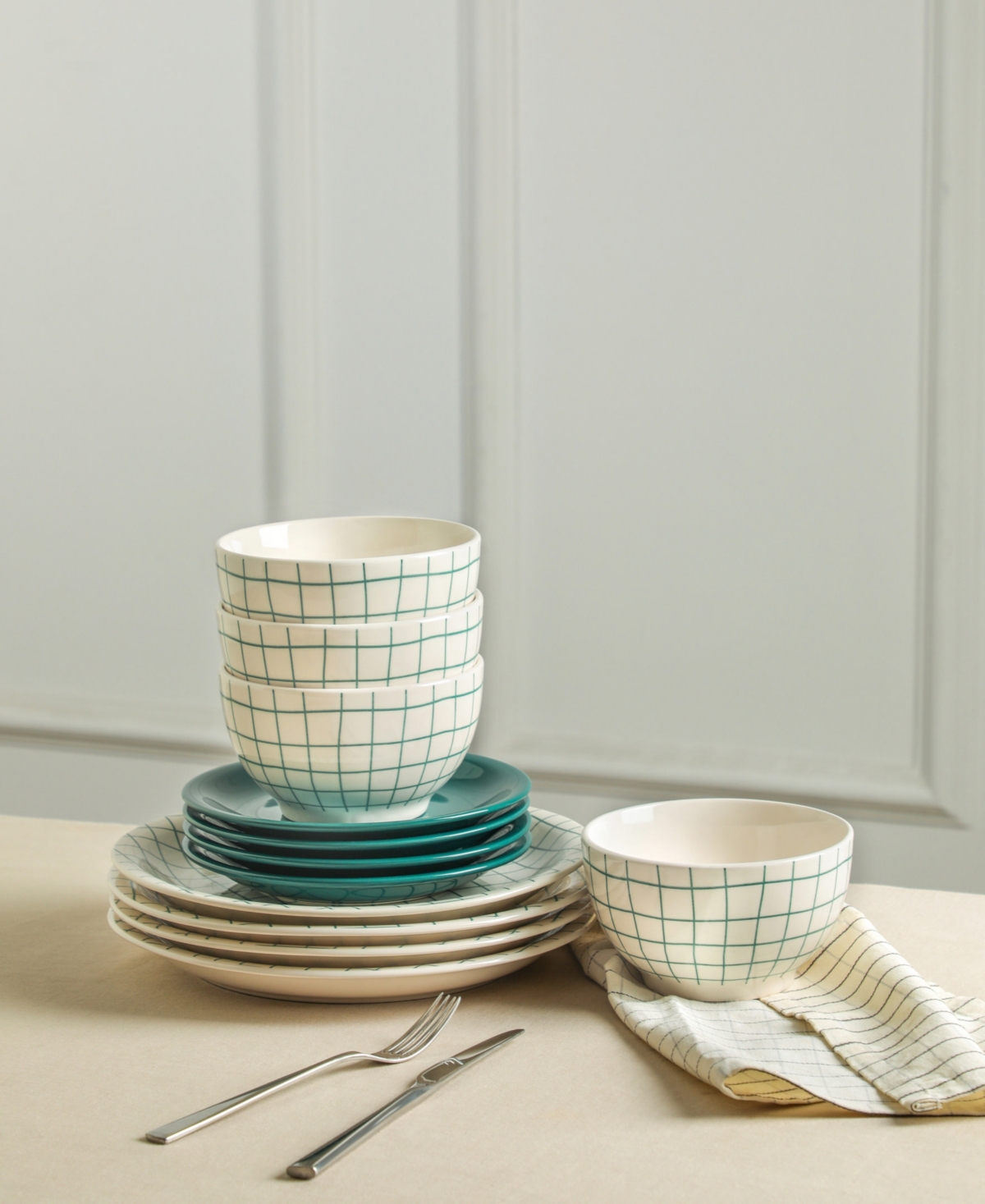 Stone Lain Ash 24-Piece Dinnerware Set, Service for 8