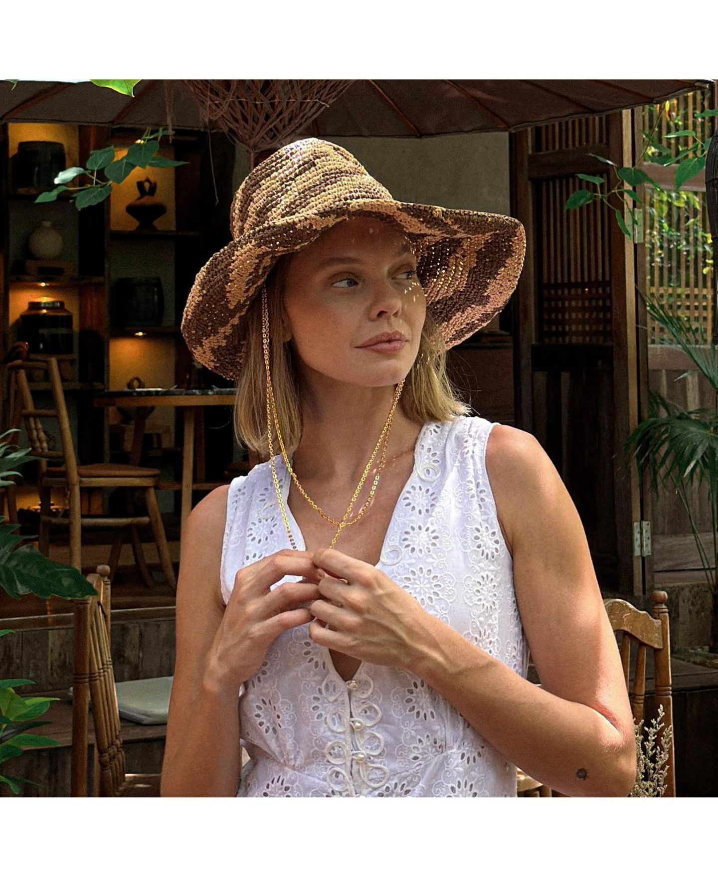 Женский головной убор Brunna.co The Zenda Wide Brim Raffia Rancher Hat, цвет: Коричневый — фото 8