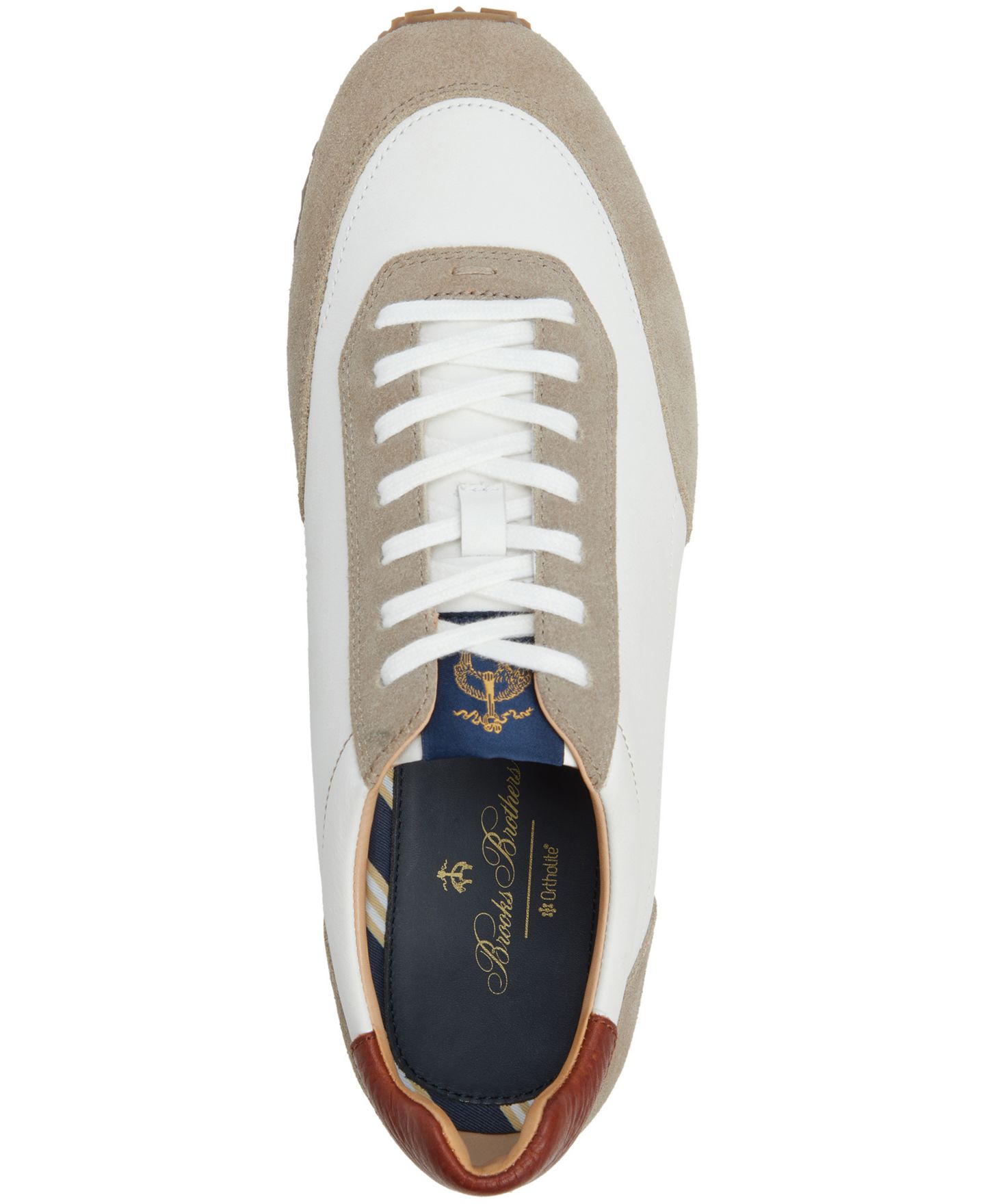 Мужские кроссовки Brooks Brothers Arverne Leather Round-Toe, цвет: Коричневый разноцветный — фото 4