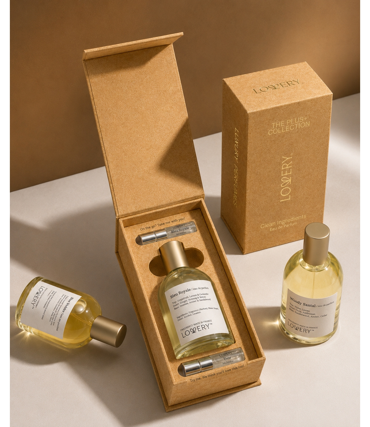 LoveryPlus Bleu Royale Eau de Parfum 2pc Gift Set - 3.4fl oz Mens Perfume Gift Set, Citrus and Woods Fragrance Spray