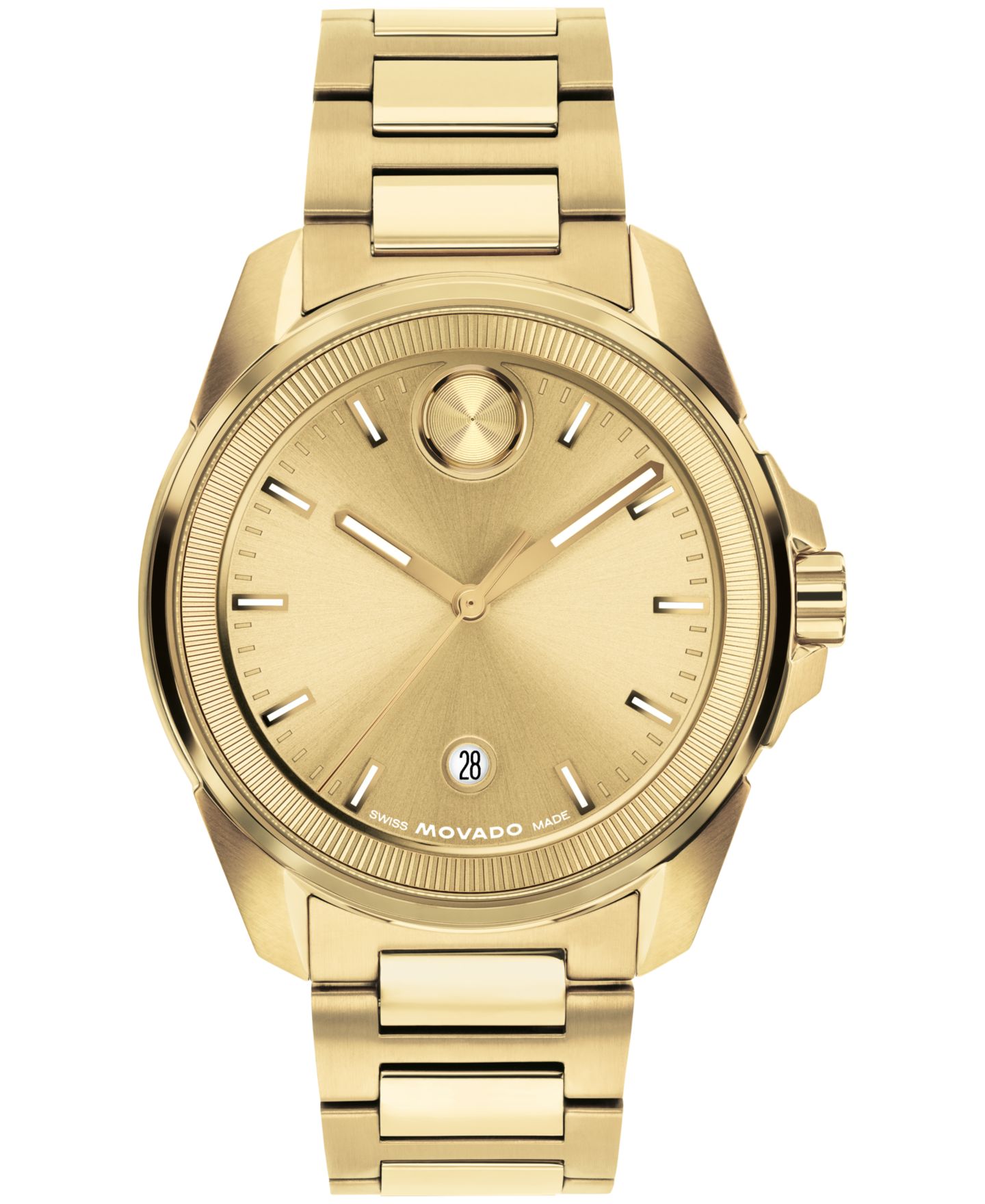 Мужские часы Movado Bold Verso Gold Stainless Steel 42mm — фото 1