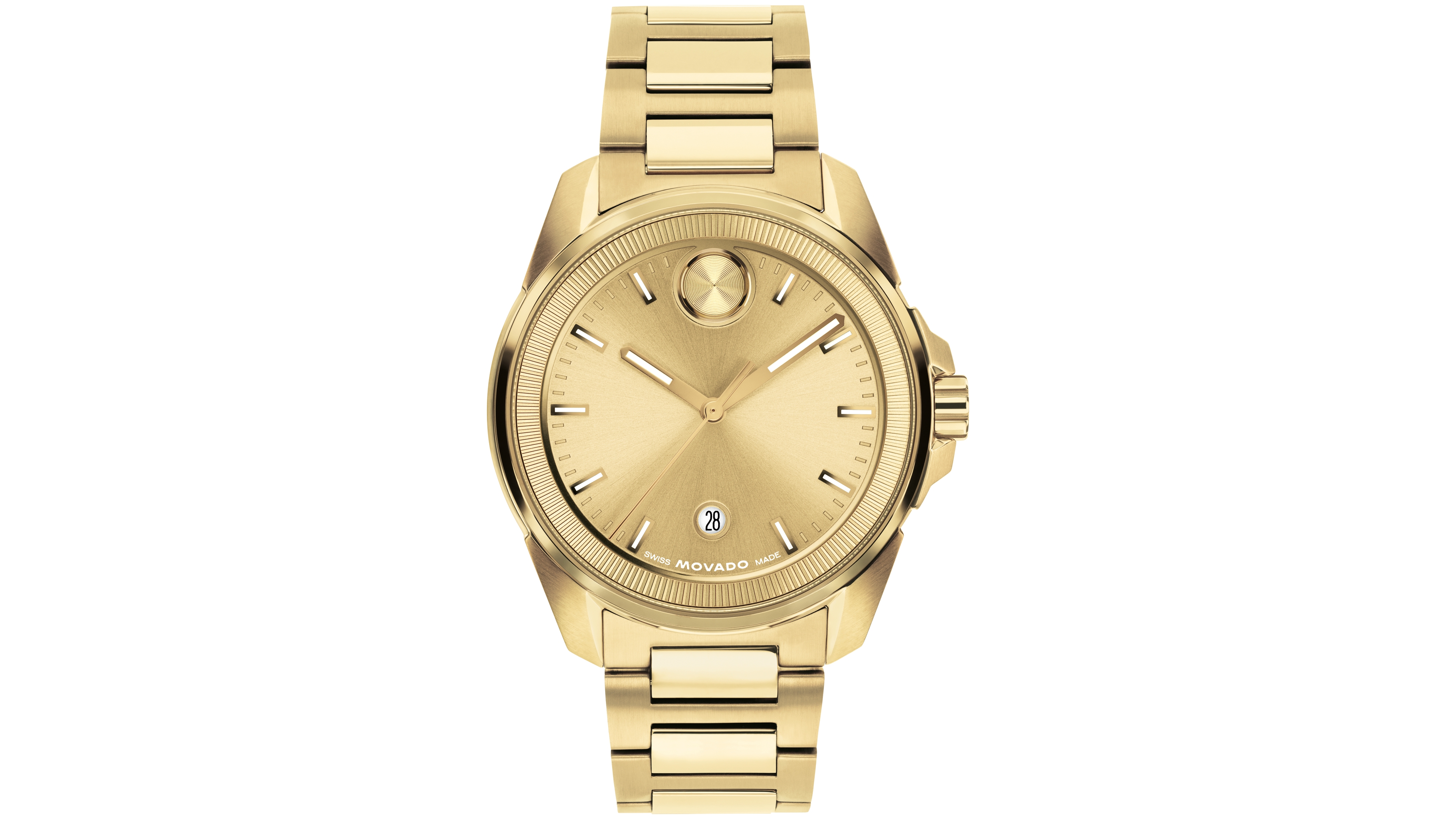 Movado Men's Bold Verso Gold Stainless Steel Watch 42mm
